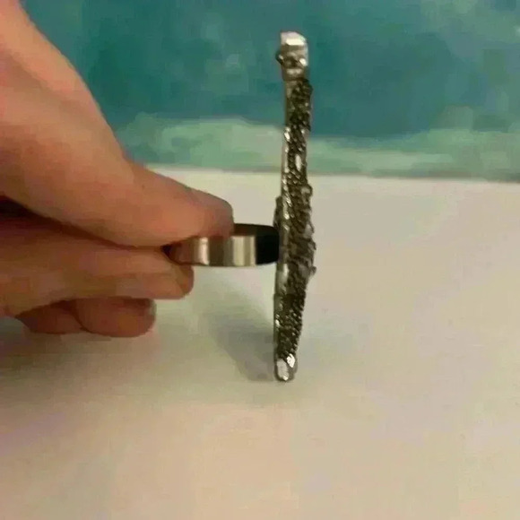 🐳 Studded Giraffe Alloy Gray Ring - Picture 3 of 10